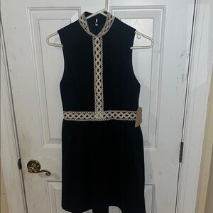 Altar'd State Black and Cream Sheath Mini Dress